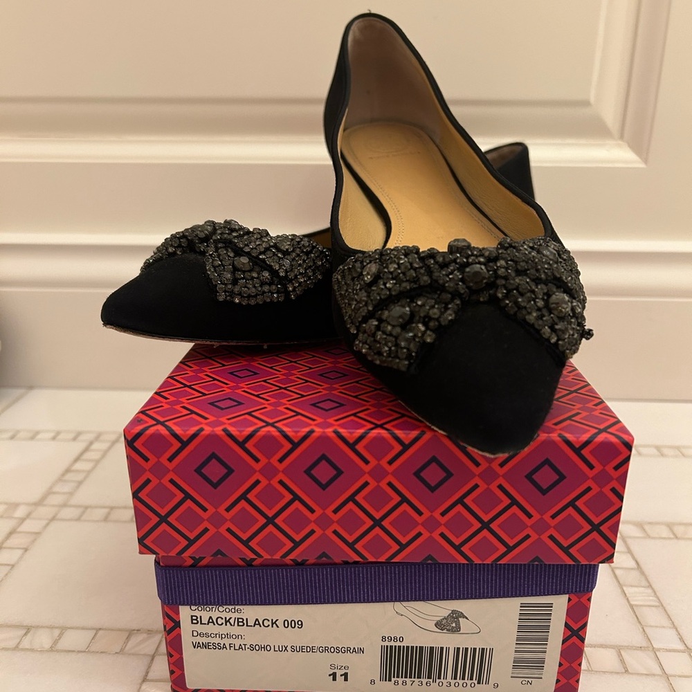 Tory Burch Vanessa Flat-Soho Lux Suede ballet flat